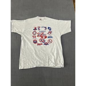 Vintage 1991 Midwest League Teams Gray T-Shirt XXL